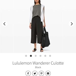 Lululemon Wanderer Culotte in Black